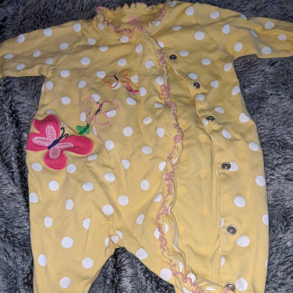 baby girl footie